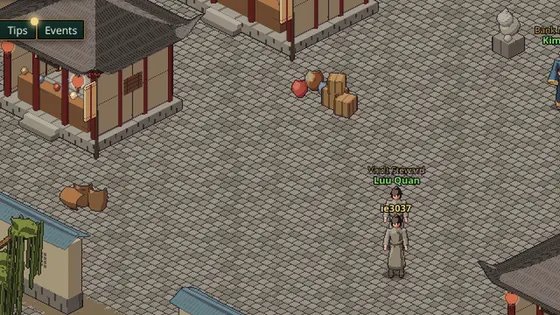 Scene from the DotXia game world, view 1